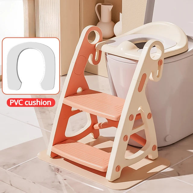 Potty Training Seat & Toddler Step Stool Stability Toddler Toilet Seat Adjustable Height Potty Seats for Toddlers Boys Girls