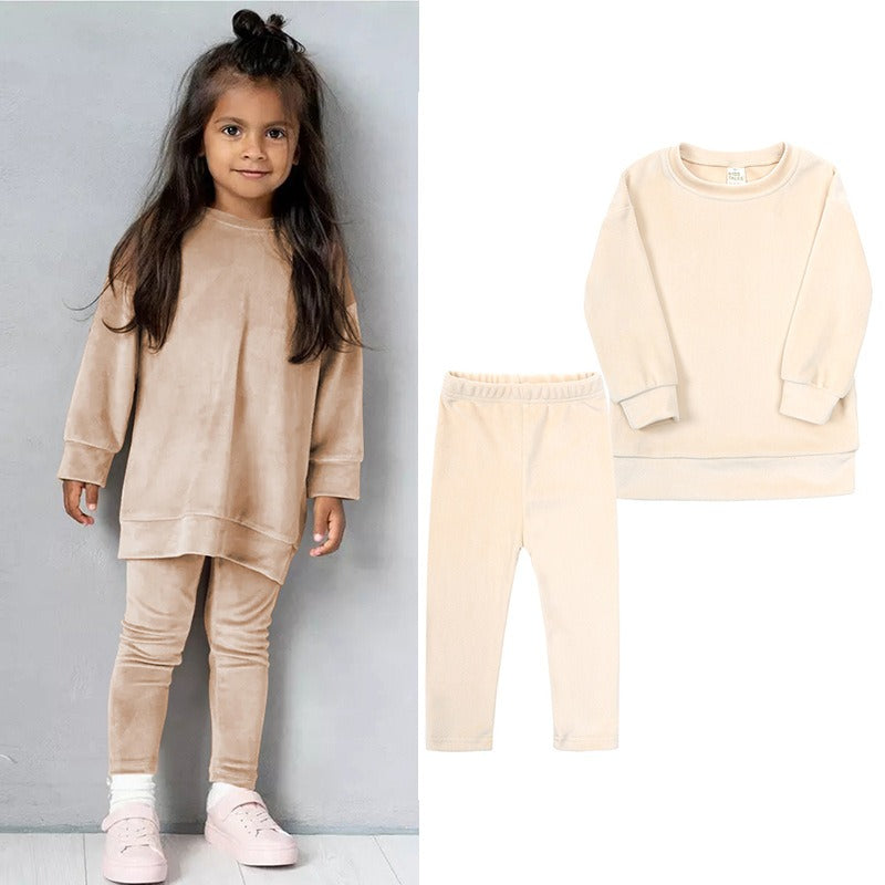 Children's /Toddlers Autumn And Winter  Two-Piece Set