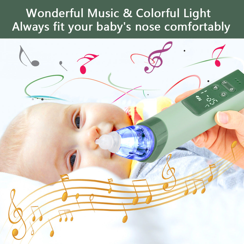 Nasal suction device charging electric nasal suction device with three levels of suction music .Lights baby cleaning nasal mucus