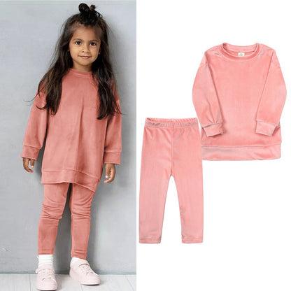 Children's /Toddlers Autumn And Winter  Two-Piece Set