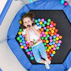 55'' Toddlers Trampoline Indoor Outdoor Mini Trampoline for Kids