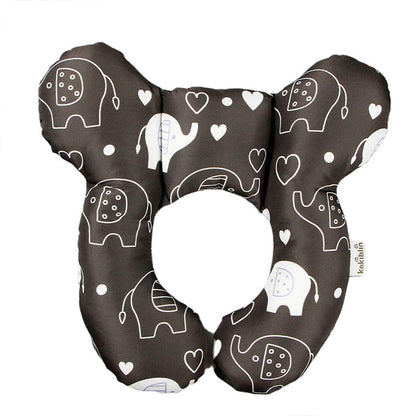 Baby head protection U-shaped pillow stroller fixed head pillow car seat sleeping protection