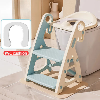 Potty Training Seat & Toddler Step Stool Stability Toddler Toilet Seat Adjustable Height Potty Seats for Toddlers Boys Girls