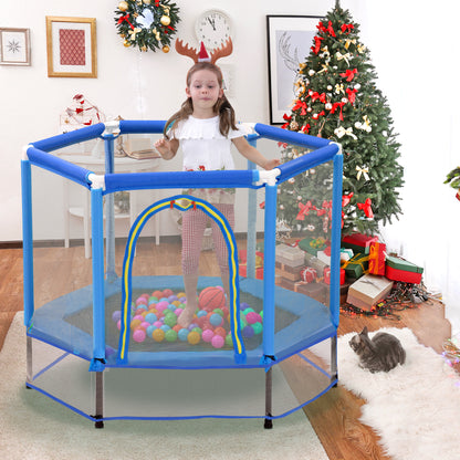 55'' Toddlers Trampoline Indoor Outdoor Mini Trampoline for Kids