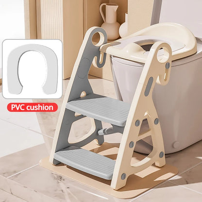 Potty Training Seat & Toddler Step Stool Stability Toddler Toilet Seat Adjustable Height Potty Seats for Toddlers Boys Girls