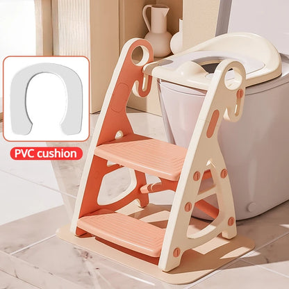 Potty Training Seat & Toddler Step Stool Stability Toddler Toilet Seat Adjustable Height Potty Seats for Toddlers Boys Girls