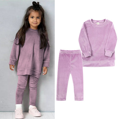 Children's /Toddlers Autumn And Winter  Two-Piece Set