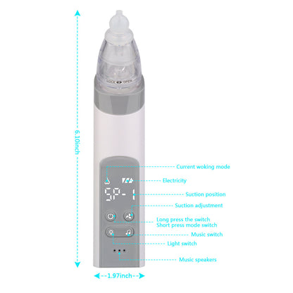 Nasal suction device charging electric nasal suction device with three levels of suction music .Lights baby cleaning nasal mucus