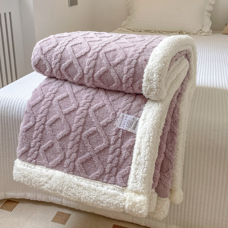 Double-Layer Polar Blanket (Autumn/Winter) – Thick Warm Soft Fleece for Office Naps, Sofa Beds