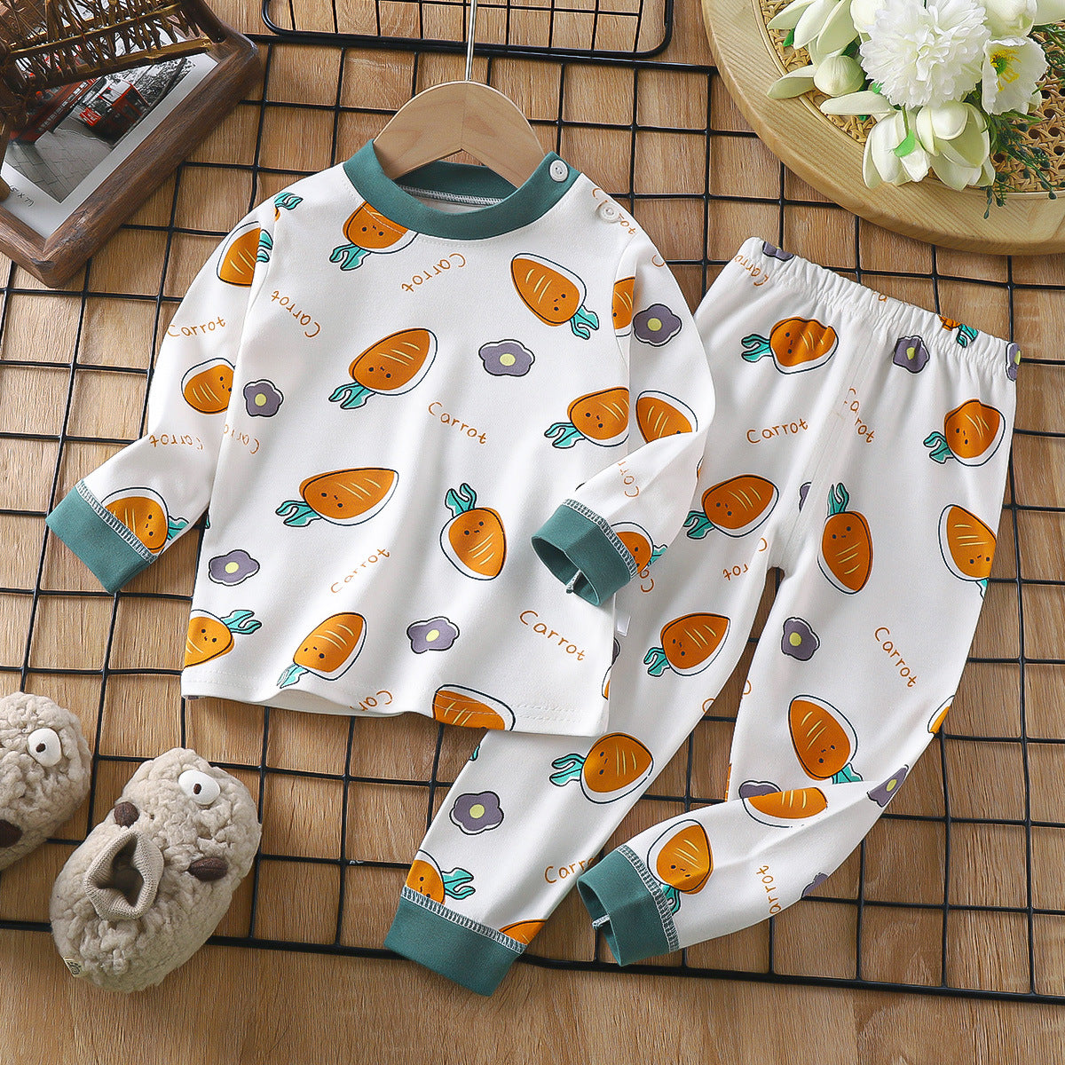 Children's underwear set all cotton autumn clothes and pants for babies, pure cotton